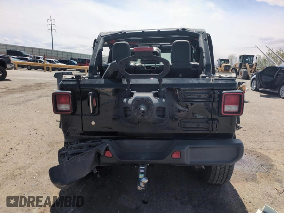 2019 Jeep Wrangler Unlimited Sahara with VIN 1C4HJXEN8KW616980, listed as a Copart auction lot 51253215 with 54,011 mi miles and Salvage Title. Bid and sale history available at DreamBid. Image 6.