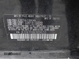 2014 Subaru WRX WRX Premium с VIN JF1GV7F66EG004255, выставлен на аукционе IAAI как лот 42204007 с пробегом 165 469 миль миль и . История ставок и продаж доступна на DreamBid. Изображение 9.