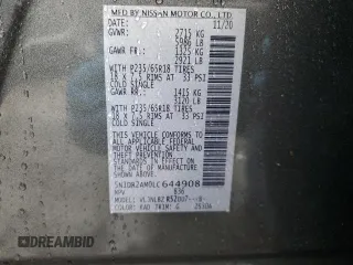 2020 Nissan Pathfinder S with VIN 5N1DR2AM0LC644908, listed as a Copart auction lot 56165085 with 48,331 mi miles and Salvage title. Bid and sale history available at DreamBid. Image 13.