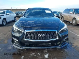 2018 Infiniti Q50 RED SPORT 400 with VIN JN1FV7AP4JM460548, listed as a IAAI auction lot 41600526 with 84,055 mi miles. Bid and sale history available at carsss.com. Image 12.