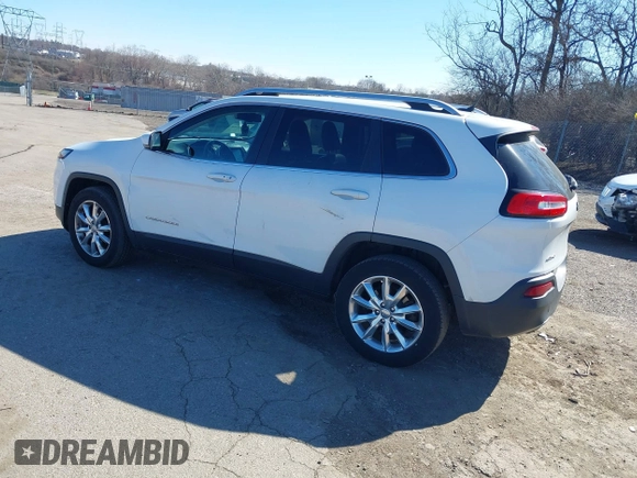 2015 Jeep Cherokee Limited with VIN 1C4PJMDB2FW545430, listed as a IAAI auction lot 41822780 with 135,639 mi miles. Bid and sale history available at carsss.com. Image 3.