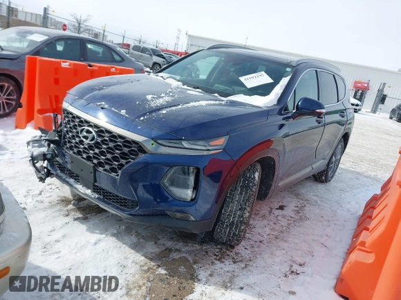 2020 Hyundai Santa Fe Limited with VIN 5NMS5CAD6LH197791, listed as a IAAI auction lot 41592295 with 69,118 mi miles. Bid and sale history available at carsss.com. Image 2.