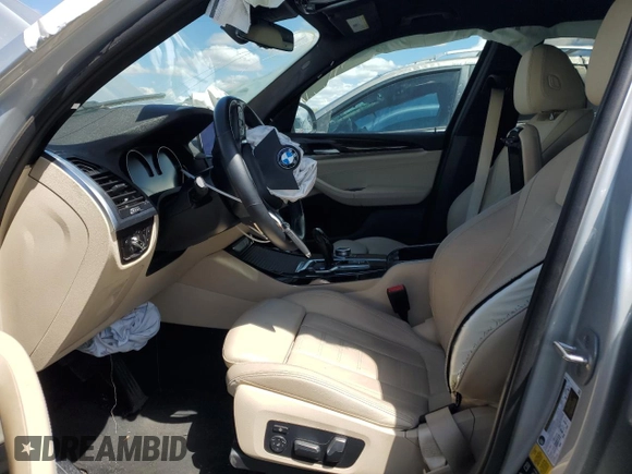 2020 BMW X3 xDrive30i with VIN 5UXTY5C0XL9C73799, listed as a Copart auction lot 48844655 with 37,526 mi miles and Salvage Title. Bid and sale history available at DreamBid. Image 7.