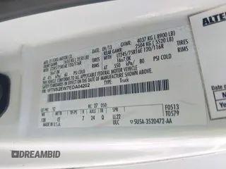 2014 Ford Econoline Cargo Commercial with VIN 1FTNS2EW7EDA04202, listed as a IAAI auction lot 42720940 with 167,356 mi miles and . Bid and sale history available at DreamBid. Image 9.