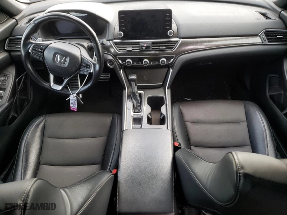 2018 Honda Accord Sedan Sport 1.5T with VIN 1HGCV1F33JA215522, listed as a Copart auction lot 49241565 with 214,542 mi miles and Salvage Title. Bid and sale history available at carsss.com. Image 8.
