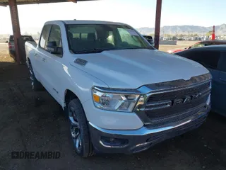 2020 Ram 1500 Big Horn with VIN 1C6RREBT9LN210581, listed as a IAAI auction lot 41654086 with 72,916 mi miles. Bid and sale history available at carsss.com. Image 1.