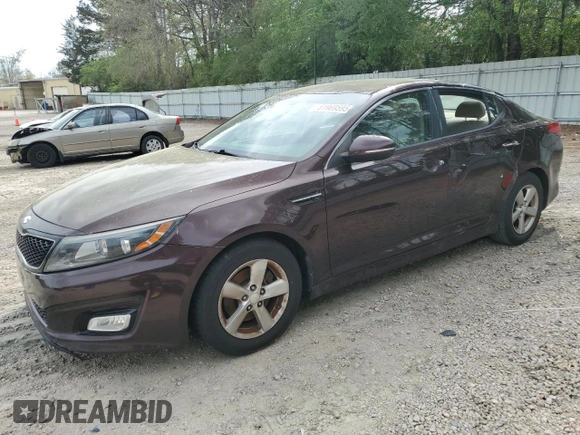 2015 Kia Optima LX with VIN 5XXGM4A70FG431824, listed as a Copart auction lot 51969595 with 130,205 mi miles and Salvage Title. Bid and sale history available at DreamBid. Image 1.