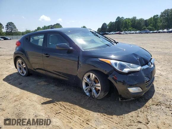 2012 Hyundai Veloster w/Black Int with VIN KMHTC6AD6CU080650, listed as a Copart auction lot 57844255 with Not provided miles and Salvage title. Bid and sale history available at DreamBid. Image 4.