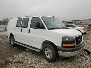 2022 GMC Savana Cargo Van with VIN 1GTW7AFP8N1147653, listed as a Copart auction lot 49812315 with 23,887 mi miles and Salvage Title. Bid and sale history available at carsss.com. Image 4.