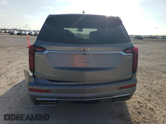 2025 Cadillac XT6 FWD Premium Luxury with VIN 1GYKPCRS4SZ120449, listed as a Copart auction lot 44198675 with 332 mi miles and Clean Title. Bid and sale history available at carsss.com. Image 6.