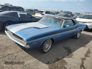 1971 Dodge Challenger z VIN JH27G1B283068, wystawiony jako Copart lot #75908744 z przebiegiem 3 839 mil mil oraz Szkoda całkowita • Salvage title. Historia ofert i sprzedaży dostępna na DreamBid. Obrazek 1.