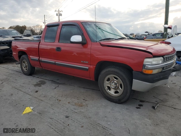 2001 Chevrolet Silverado 1500 with VIN 2GCEC19W511380856, listed as a Copart auction lot 78613874 with 185,857 mi miles and Salvage Title. Bid and sale history available at carsss.com. Image 4.