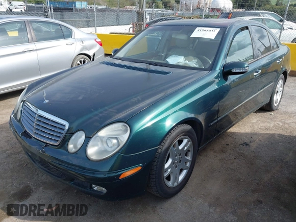2003 Mercedes-Benz E-Class 3.2L with VIN WDBUF65J23X111728, listed as a IAAI auction lot 41965931 with 85,524 mi miles. Bid and sale history available at carsss.com. Image 2.