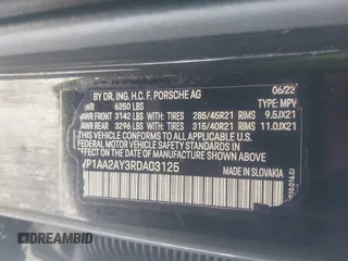 2024 Porsche Cayenne z VIN WP1AA2AY3RDA03125, wystawiony jako IAAI lot #41541684 z przebiegiem 32 813 mil mil oraz . Historia ofert i sprzedaży dostępna na DreamBid. Obrazek 9.