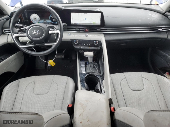 2022 Hyundai Elantra Hybrid Limited with VIN KMHLN4AJ3NU026990, listed as a Copart auction lot 46845455 with 6,626 mi miles and Salvage Title. Bid and sale history available at carsss.com. Image 8.