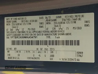 2021 Ford Transit Cargo with VIN 1FTBR3X89MKA54791, listed as a IAAI auction lot 42515449 with 57,847 mi miles and . Bid and sale history available at DreamBid. Image 9.