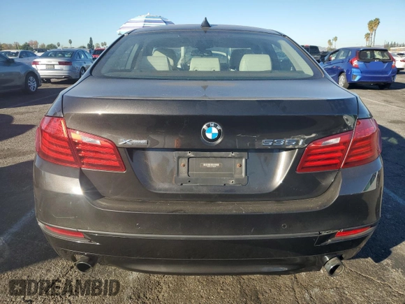2014 BMW 5 Series 535i xDrive with VIN WBA5B3C55ED293030, listed as a Copart auction lot 80950224 with 163,016 mi miles and Salvage Title. Bid and sale history available at carsss.com. Image 6.