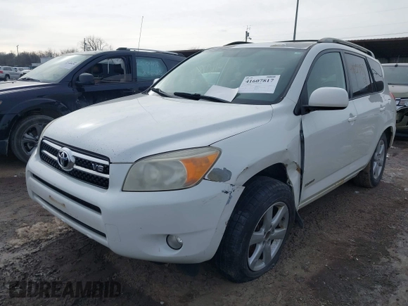 2007 Toyota RAV4 Limited with VIN JTMBK31V375024384, listed as a IAAI auction lot 41607817 with Not Provided miles. Bid and sale history available at carsss.com. Image 2.