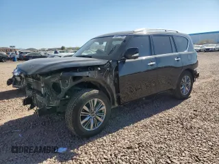 2020 Infiniti QX80 Luxe with VIN JN8AZ2NE6L9253306, listed as a Copart auction lot 43617795 with 129,691 mi miles and Salvage Title. Bid and sale history available at DreamBid. Image 1.