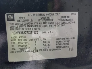 2007 GMC Yukon XL SLT z VIN 1GKFK16327J211852, wystawiony jako IAAI lot #42318099 z przebiegiem 225 000 mil mil oraz . Historia ofert i sprzedaży dostępna na DreamBid. Obrazek 9.