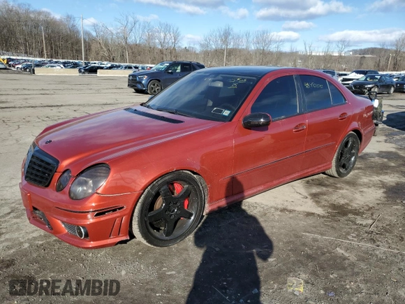 2003 Mercedes-Benz E-Class 5.5L AMG with VIN WDBUF76J83A285682, listed as a Copart auction lot 45275755 with 138,419 mi miles and Salvage Title. Bid and sale history available at carsss.com. Image 1.
