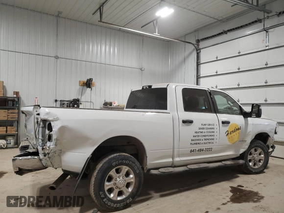 2023 Ram 2500 Big Horn with VIN 3C6UR5DJ2PG552863, listed as a Copart auction lot 88081765 with 23,193 mi miles and Salvage Title. Bid and sale history available at carsss.com. Image 3.