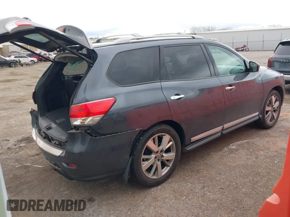 2014 Nissan Pathfinder SL with VIN 5N1AR2MN3EC685723, listed as a IAAI auction lot 41910628 with 136,252 mi miles and . Bid and sale history available at DreamBid. Image 4.