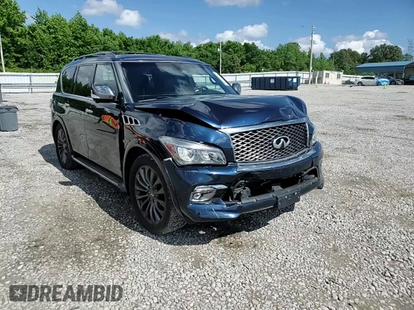 2016 Infiniti QX80 Limited with VIN JN8AZ2NE3G9120976, listed as a Copart auction lot 56722355 with 123,144 mi miles and Salvage title. Bid and sale history available at DreamBid. Image 14.