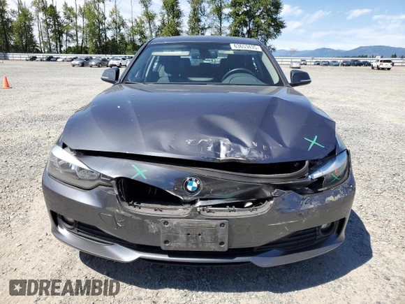 2014 BMW 3 Series 320i with VIN WBA3B1C54EK132952, listed as a Copart auction lot 63653435 with 63,260 mi miles and Salvage title. Bid and sale history available at DreamBid. Image 5.