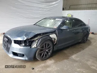 2014 Audi A6 Premium Plus with VIN WAUFMAFC2EN024670, listed as a Copart auction lot 55408635 with 186,499 mi miles and Salvage title. Bid and sale history available at DreamBid. Image 1.