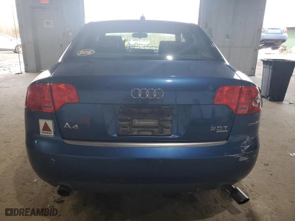 2007 Audi A4 2.0T with VIN WAUDF78E07A116597, listed as a Copart auction lot 85575734 with 140,077 mi miles and Salvage Title. Bid and sale history available at carsss.com. Image 6.