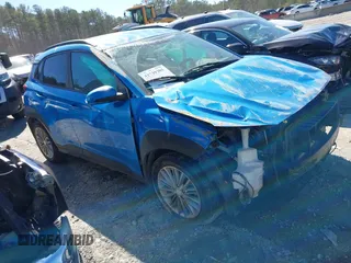 2018 Hyundai Kona SEL with VIN KM8K22AAXJU186643, listed as a IAAI auction lot 41739301 with 89,455 mi miles. Bid and sale history available at carsss.com. Image 1.