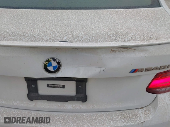 2018 BMW 2 Series M240i with VIN WBA2J5C55JVB27826, listed as a IAAI auction lot 40183646 with 46,436 mi miles. Bid and sale history available at carsss.com. Image 20.