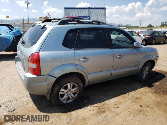 2008 Hyundai Tucson SE with VIN KM8JN72DX8U880462, listed as a Copart auction lot 65831134 with 92,077 mi miles and Salvage Title. Bid and sale history available at carsss.com. Image 3.