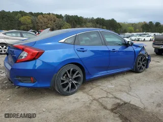 2021 Honda Civic Sedan Sport with VIN 2HGFC2F83MH505088, listed as a Copart auction lot 50549545 with 68,234 mi miles and Salvage Title. Bid and sale history available at carsss.com. Image 3.