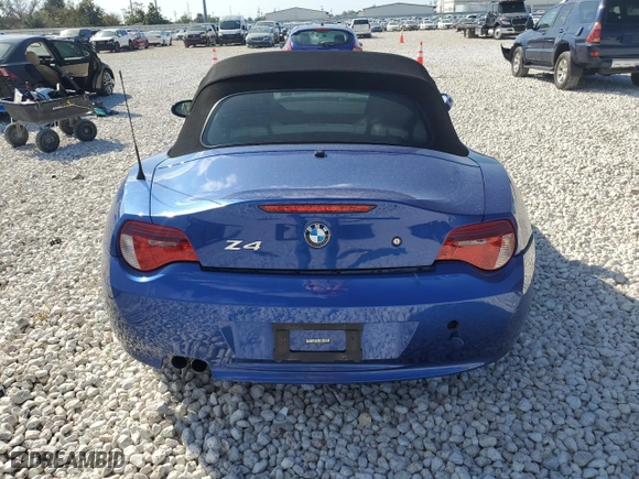 2006 BMW Z4 3.0i with VIN 4USBU33586LW68734, listed as a Copart auction lot 80664464 with 45,293 mi miles and Salvage Title. Bid and sale history available at carsss.com. Image 6.