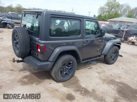 2022 Jeep Wrangler Willys Sport with VIN 1C4GJXAN8NW223101, listed as a IAAI auction lot 42145620 with 42,831 mi miles and . Bid and sale history available at DreamBid. Image 4.