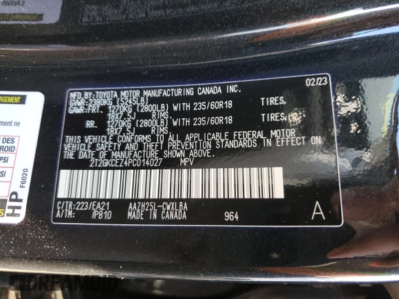 2023 Lexus NX with VIN 2T2GKCEZ4PC014027, listed as a Copart auction lot 70025704 with 24,597 mi miles and Salvage Title. Bid and sale history available at carsss.com. Image 15.
