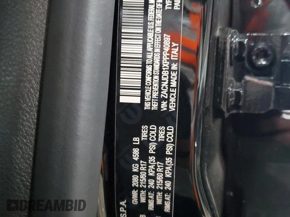 2023 Jeep Renegade Upland с VIN ZACNJDB1XPPP40897, выставлен на аукционе Copart как лот 46165125 с пробегом 7 086 миль миль и Списание • Salvage title. История ставок и продаж доступна на DreamBid. Изображение 14.