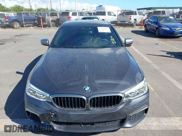 2018 BMW 5 Series M550i xDrive with VIN WBAJB9C51JB049513, listed as a IAAI auction lot 41146990 with 51,218 mi miles. Bid and sale history available at carsss.com. Image 13.