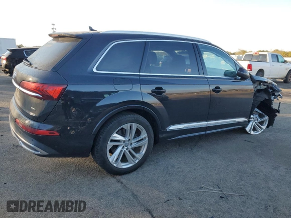 2020 Audi Q7 Premium Plus with VIN WA1LJAF74LD011658, listed as a Copart auction lot 88143785 with 44,250 mi miles and Salvage title. Bid and sale history available at DreamBid. Image 3.