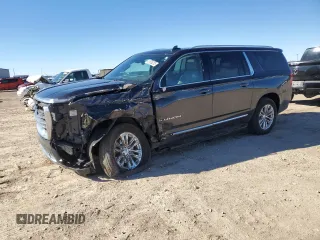 2023 GMC Yukon XL SLT with VIN 1GKS2GKD5PR349418, listed as a Copart auction lot 43635255 with 37,163 mi miles and Salvage Title. Bid and sale history available at carsss.com. Image 1.