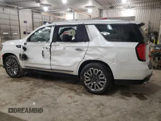 2023 GMC Yukon Denali Ultimate with VIN 1GKS2EKL0PR335633, listed as a Copart auction lot 43047945 with 0 mi miles and Salvage Title. Bid and sale history available at carsss.com. Image 2.