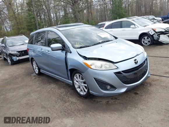 2012 Mazda 5 Grand Touring with VIN JM1CW2DL4C0141511, listed as a IAAI auction lot 42001392 with 99,097 mi miles and . Bid and sale history available at carsss.com. Image 1.