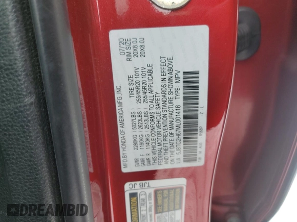 2021 Acura RDX w/A-Spec Package with VIN 5J8TC2H67ML001418, listed as a Copart auction lot 45338495 with Not Provided miles and Salvage Title. Bid and sale history available at carsss.com. Image 13.
