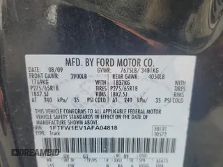 2010 Ford F-150 XL z VIN 1FTFW1EV1AFA04818, wystawiony jako Copart lot #63606265 z przebiegiem 174 699 mil mil oraz Szkoda całkowita • Salvage title. Historia ofert i sprzedaży dostępna na DreamBid. Obrazek 12.