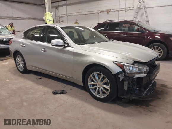2015 Infiniti Q50 Premium with VIN JN1BV7AR3FM396154, listed as a IAAI auction lot 41978988 with 110,109 mi miles. Bid and sale history available at carsss.com. Image 1.