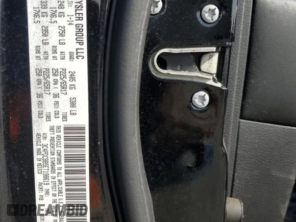2014 Dodge Journey SXT with VIN 3C4PDCBB5ET198619, listed as a Copart auction lot 54229165 with 167,852 mi miles and Salvage Title. Bid and sale history available at carsss.com. Image 13.