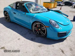 2017 Porsche 911 4S with VIN WP0BB2A9XHS136860, listed as a Copart auction lot 58390023 with 18,316 mi miles. Bid and sale history available at carsss.com. Image 4.