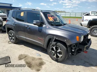 2020 Jeep Renegade Trailhawk with VIN ZACNJBC16LPL73087, listed as a Copart auction lot 55808455 with 83,526 mi miles and Non repairable. Bid and sale history available at DreamBid. Image 4.